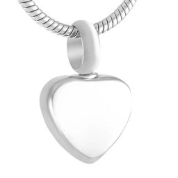 RVS Ashanger Hartje Zilver, inclusief Collier