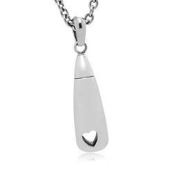 RVS Ashanger Kegel met Hart, inclusief Slangencollier