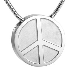 RVS Ashanger Peace Teken, inclusief Slangencollier