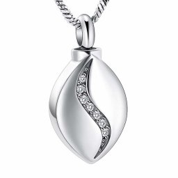 RVS Ashanger Traan Zirkonia Zilver, inclusief Slangencollier