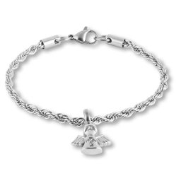 RVS Aurora Armband met Ashanger Engeltje