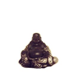 Happy Boeddha Zwartzilver XS Dierenurn (ca. 0.025 liter)