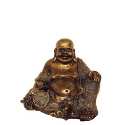 Happy Boeddha Dieren Urn Oudbrons (ca. 1.5 liter)