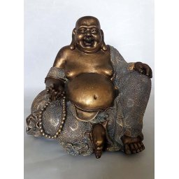Dikbuik Boeddha Dierenurn Oudbrons Large (3.8 liter)
