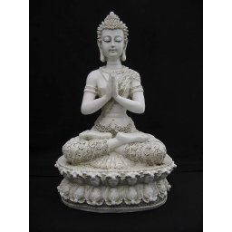 Tibetaanse Meditatie Boeddha Dieren Urn Oudwit (1.5 liter)