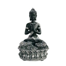 Tibetaanse Meditatie Boeddha Dieren Urn Zwart- Zilver (1.5 liter)