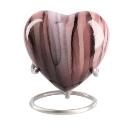 Elegance Hart Dierenurn Pink Stripes, inclusief Standaard (0.1 liter)