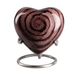 Elegance Hart Dierenurn Wetlook Purple, inclusief Standaard (0.1 liter)