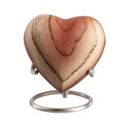 Elegance Hart Dierenurn Beige Woodlook, inclusief Standaard (0.1 liter)