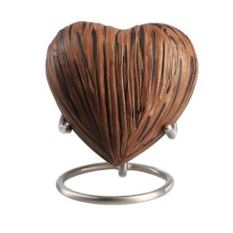Elegance Hart Dierenurn Dark Woodlook, inclusief Standaard (0.1 liter)