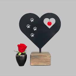 Mini Dieren Urn Hart Pootafdrukken (0.015 liter)