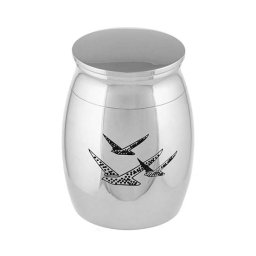 Micro Dieren Urntje Zilver Vogels (0.01 liter)