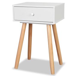 vidaXL Nachtkastjes 2 st 40x30x61 cm massief grenenhout wit