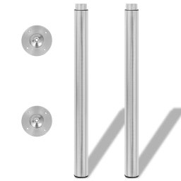 vidaXL Tafelpoten telescopisch roestvrij staal 710 mm - 1100 mm 2 st