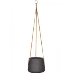 Rough Eco-line hangende bloempot L 20x17 cm Patt zwart