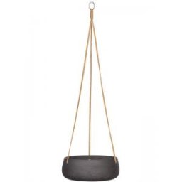 Rough Eco-line hangende bloempot M 29x11 cm Eileen zwart