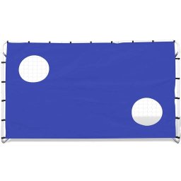 vidaXL Voetbaldoel met richtmuur hoogwaardig 240x92x150 cm staal