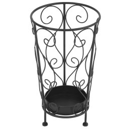 vidaXL Parapluhouder vintage stijl 26x46 cm metaal zwart