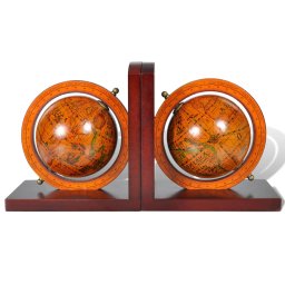 vidaXL Boekensteunen 2 st globe