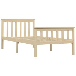 vidaXL Bedframe massief grenenhout natuurlijk 100x200 cm