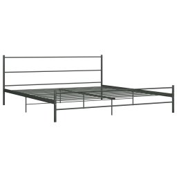 vidaXL Bedframe metaal grijs 200x200 cm