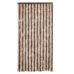 vidaXL Vliegengordijn 100x220 cm chenille beige en lichtbruin