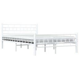 vidaXL Bedframe metaal wit 140x200 cm