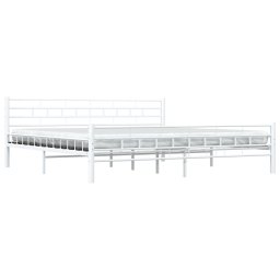 vidaXL Bedframe metaal wit 200x200 cm