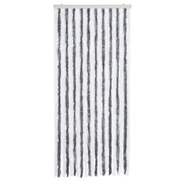 vidaXL Vliegengordijn 90x220 cm chenille grijs en wit