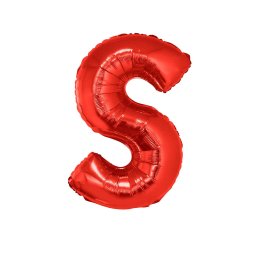 Folieballon Rood Letter 'S' Groot