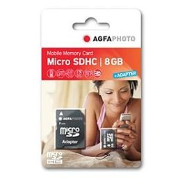 8GB MicroSDHC met adapter