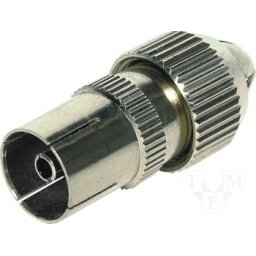 Coax socket, aluminium, schroefversie