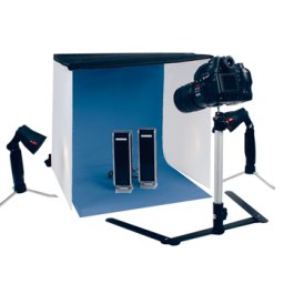 Fotostudio XL compleet met blue screen, statief en lampen. Met 4...