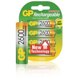 Oplaadbare NiMH batterijen 2600 mAh 1.2V
