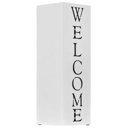 vidaXL Parapluhouder Welcome staal wit
