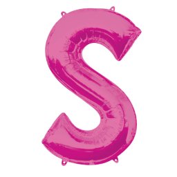 Folieballon Roze Letter 'S' Groot