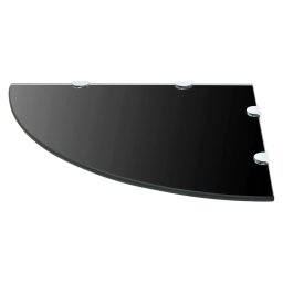 vidaXL Hoekschap met chromen dragers zwart 45x45 cm glas