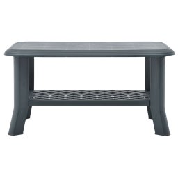 vidaXL Salontafel 90x60x46 cm kunststof groen