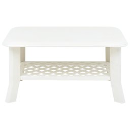 vidaXL Salontafel 90x60x46 cm kunststof wit