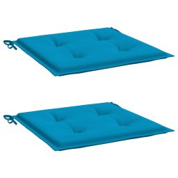 vidaXL Tuinstoelkussens 2 st 50x50x3 cm stof blauw