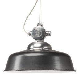 Hanglamp aan ketting Detroit Industrie aluminium met Antraciet deksel