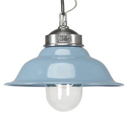 Hanglamp aan ketting Porto Fino aluminium met blauw deksel