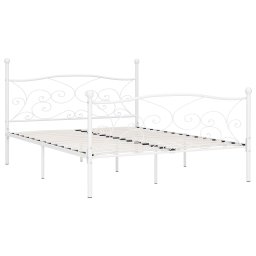 vidaXL Bedframe met lattenbodem metaal wit 200x200 cm