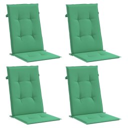 vidaXL Tuinstoelkussens 4 st hoge rug 120x50x3 cm stof groen