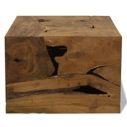 vidaXL Salontafel 50x50x35 cm echt teakhout bruin