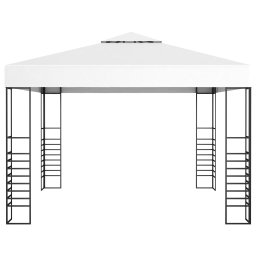 vidaXL Tuinpaviljoen 3x3 m wit
