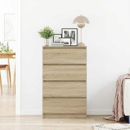 vidaXL Dressoir 60x35x98,5 cm bewerkt hout sonoma eikenkleurig