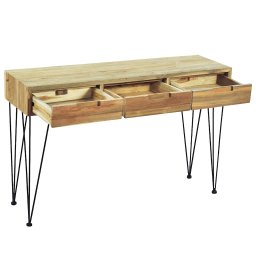 vidaXL Wandtafel 120x35x76 cm massief teakhout
