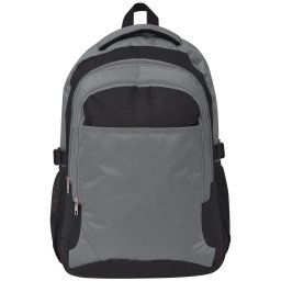 vidaXL Rugzak voor school 40 L zwart en grijs