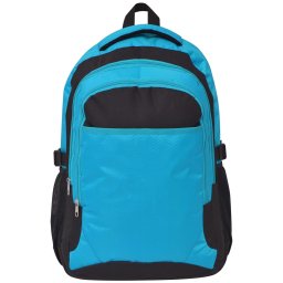 vidaXL Rugzak voor school 40 L zwart en blauw